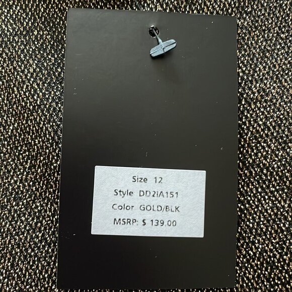 DKNY Metallic Faux-Wrap Sheath Dress sz 12 - Picture 5 of 12